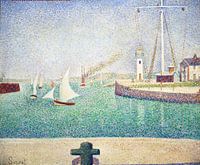 Georges Seurat's Entrance of The Port of Honfleur (Entrée du port d'Honfleur) (1886).
