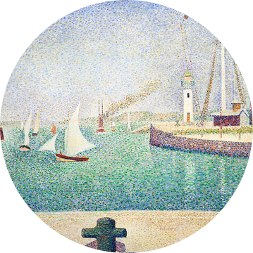 Georges Seurat's Haven van Honfleur (1886). van Studio POPPY