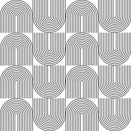 Retro 1920er Jahre Vintage geometrische Formen Muster im Bauhaus-Stil Nr. 10 von Dina Dankers