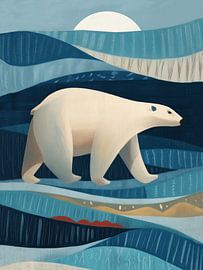 Eisbär in der blauen Arktis von Branka Kodžoman