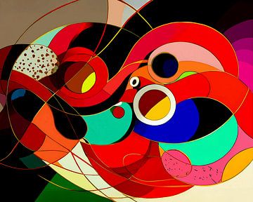 Abstract, Modern en Kleurrijk schilderij van Studio Pieternel