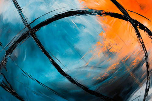 Kleurrijk abstract schilderij