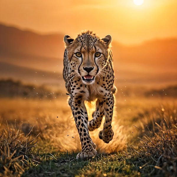Leopard on the hunt by Studio Ypie