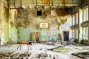 Verlassene Turnhalle in Tschernobyl.