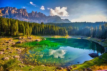 Lake in the mountains Dolomites by Kevin Baarda