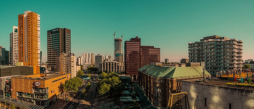 Panoramic view over Rotterdam city centre by Lima Fotografie