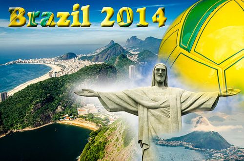 Collage Football World Cup Brazil 2014