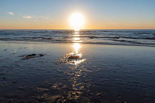 Sonnenuntergang am Strand von Kijkduin
