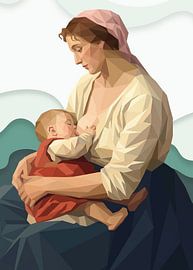 Jeune Mère Allaitant Son Enfant by Low Profile