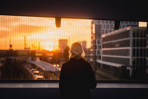 Uitzicht op de zonsondergang