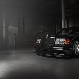 Mercedes E190 Evolution II Voorkant van Christian Mack