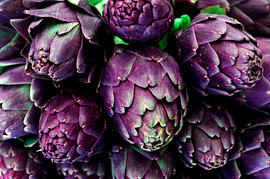 Botanische Textuur van Verse Paarse Artisjokken van Natalia Gebauer Studio