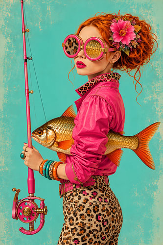 Fishionista | Surreal fashion portrait. by Mirjam Duizendstra