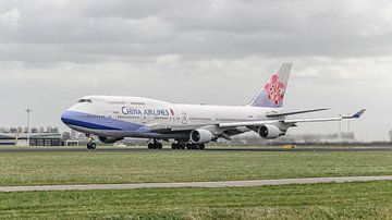 China Airlines Boeing 747-400 passenger aircraft. by Jaap van den Berg