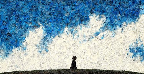 Contemplation en bleu
