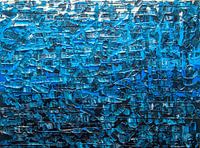 peinture à l'huile bleue