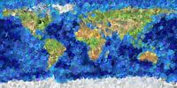 Wereldkaart bubbels van Frans Blok - foto's, kunst en andere wanddecoratie thumbnail