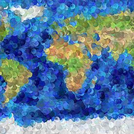 World Map Bubbles by Frans Blok