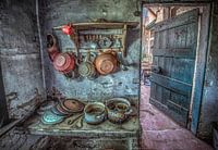 Kitchen in an abandoned farmhouse
