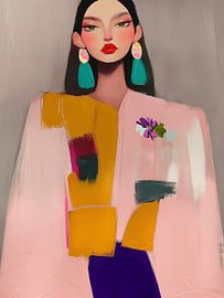 Modernes eklektisches Porträt von Carla Van Iersel