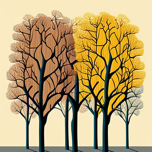 Minimalistische Baum-Illustration