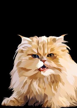 Persian cat vector by IHSANUDDIN .