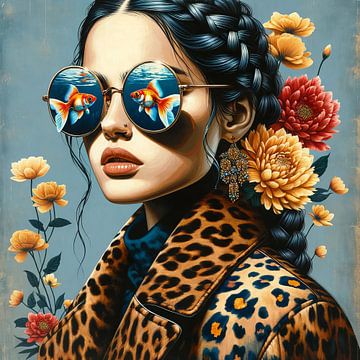 Dreaming about goldfish and flowers by Art Studio RNLD