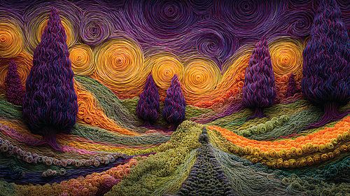 Le chemin en spirale vers Sunset Grove