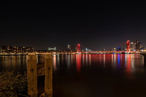 Rotterdam skyline Willemsbrug Erasmus Bridge