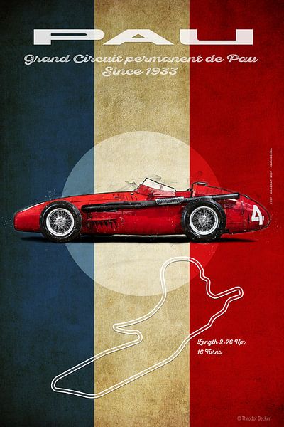 Pau, Maserati 250F, Jean Behra, 1957 van Theodor Decker