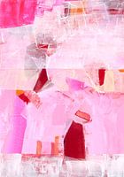 Abstracte compositie in Roze/Groze grafiek