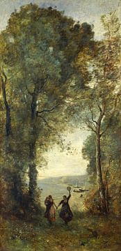 Herinnering aan het strand van Napels, Jean-Baptiste Corot