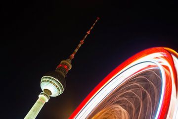 Berlin television tower with Ferris wheel by Frank Herrmann