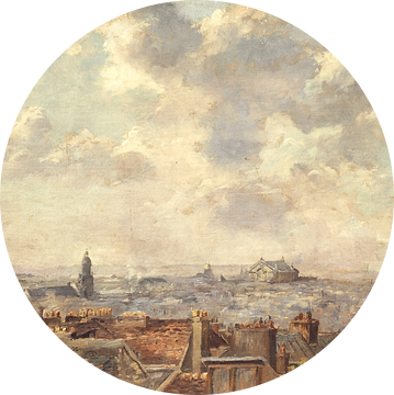Panoramisch uitzicht op Parijs, Maurice Dainville