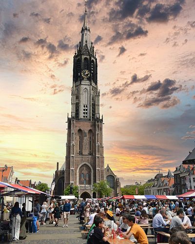 Summer day in historic Delft