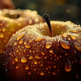Appels met dauwdruppels close-up van Imperial Art House