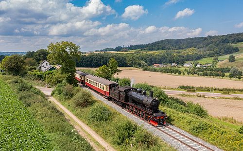 Luchtfoto van het Miljoenenlijntje bij de Eyserhalte