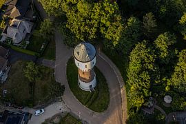Coevorden, der Wasserturm von oben gesehen
