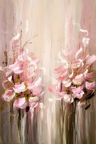 Zachte abstracte bloemenkunst
