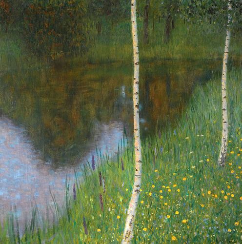 Merenkust met berken, Gustav Klimt