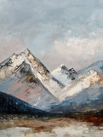 Berglandschaft in abstrakten Farbtönen von Imagine