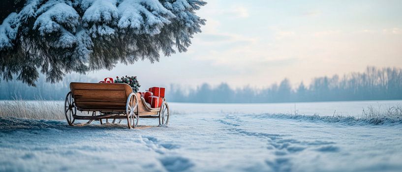 Noël sous la neige par Poster Art Shop