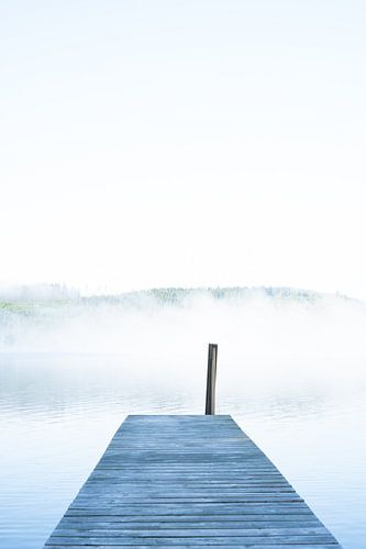 Montée dans le brouillard du matin