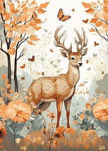 Cerf Majestic Autumn Buck
