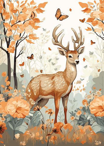 Cerf Majestic Autumn Buck