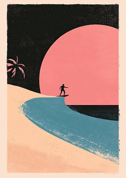 Strand Meer Surfen Mond Welle von Niklas Maximilian