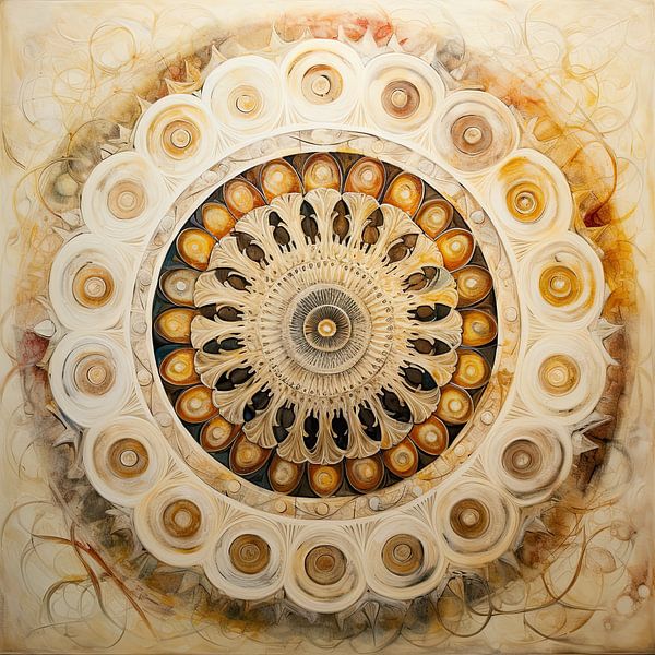 Geometrisches Mandala 81912 von Abstraktes Gemälde