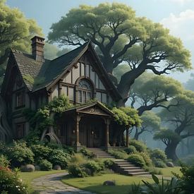 Hut in het bos van HorizonArtistry
