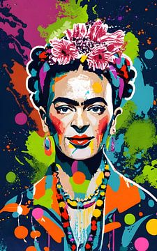 Frida abstract schilderij van Ayyen Khusna