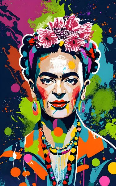 Frida abstract painting by Ayyen Khusna